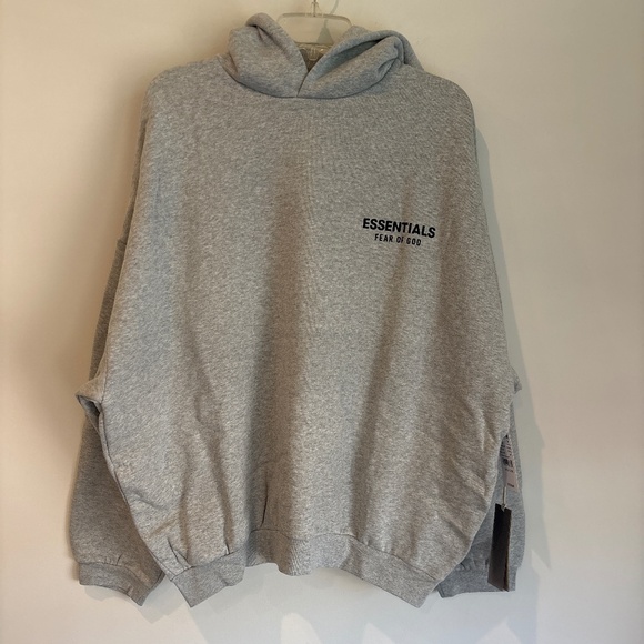 Fear of God Light Grey Oversized Heavyweight Hoodie Mens Large - Picture 1 of 4